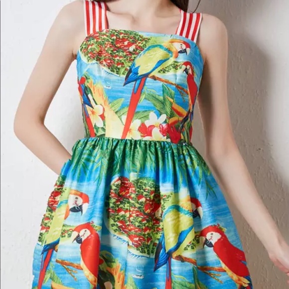 DRESS INSPIRED BY DOLCE GABBANA SUNDRESS SIZE M or 8 or 44 - Picture 2 of 6